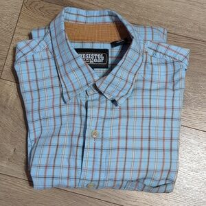 Resistol Rodeo Gear blue - orange Shirt size Large